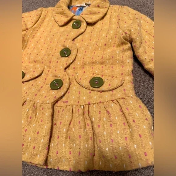 Matilda Jane Girls Yellow Going Easy Jacket Sz 4 - Picture 4 of 10